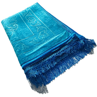 Tapis De Prière Velours Turquois